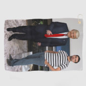 Je ontmoette President Donald Trump | Foto toevoeg Golfhanddoek (Horizontaal)