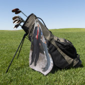 Je ontmoette President Donald Trump | Foto toevoeg Golfhanddoek (Groen)