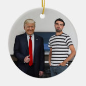 Je ontmoette President Donald Trump | Foto toevoeg Keramisch Ornament (Voorkant)