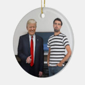 Je ontmoette President Donald Trump | Foto toevoeg Keramisch Ornament (Links)