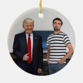 Je ontmoette President Donald Trump | Foto toevoeg Keramisch Ornament (Achterkant)