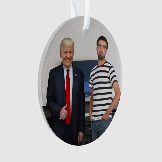 Je ontmoette President Donald Trump | Foto toevoeg Ornament (voorkant)