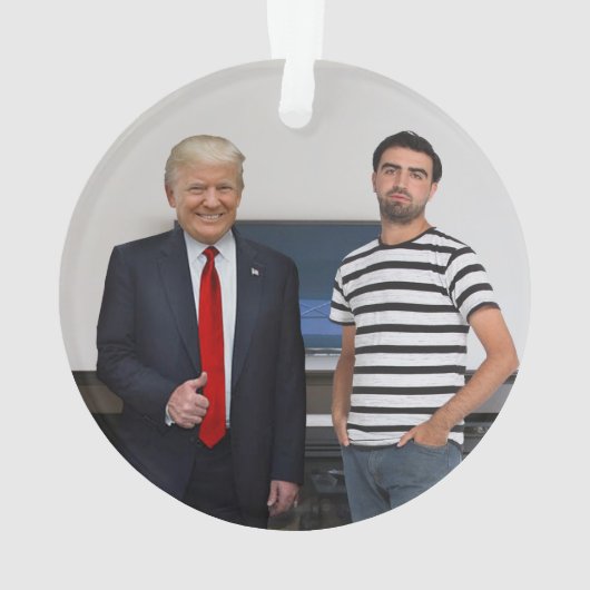 Je ontmoette President Donald Trump | Foto toevoeg Ornament (achterkant)