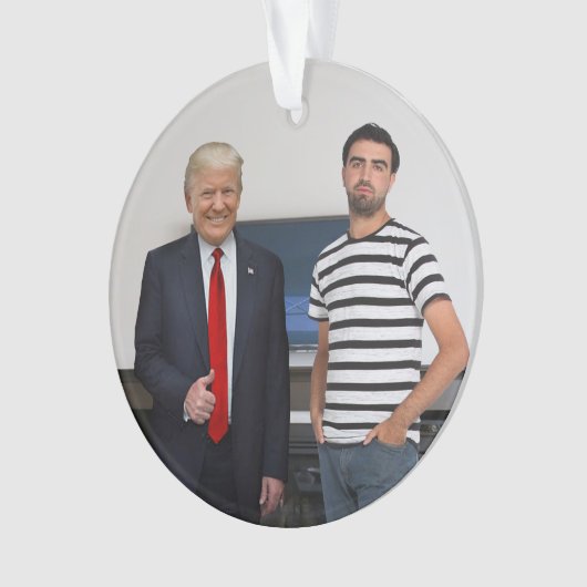 Je ontmoette President Donald Trump | Foto toevoeg Ornament (voorkant)