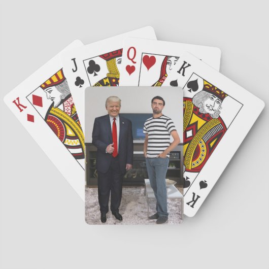 Je ontmoette President Donald Trump | Foto toevoeg Pokerkaarten (Achterkant)