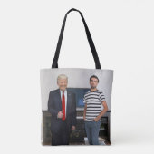 Je ontmoette President Donald Trump | Foto toevoeg Tote Bag (Achterkant)