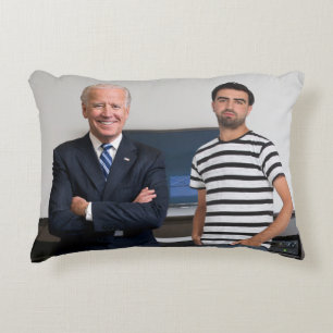 Je ontmoette President Joe Biden   Foto toevoegen Accent Kussen