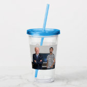 Je ontmoette President Joe Biden | Foto toevoegen Acryl Drinkbeker (Achterkant)