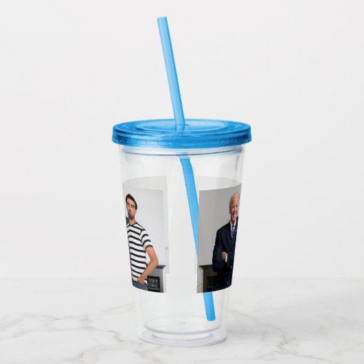 Je ontmoette President Joe Biden | Foto toevoegen Acryl Drinkbeker (Links)