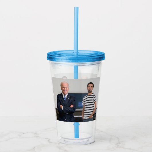 Je ontmoette President Joe Biden | Foto toevoegen Acryl Drinkbeker (Voorkant)