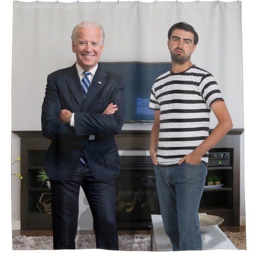Je ontmoette President Joe Biden | Foto toevoegen Douchegordijn (Voorkant)