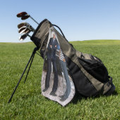 Je ontmoette President Joe Biden | Foto toevoegen Golfhanddoek (Groen)