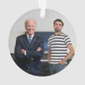 Je ontmoette President Joe Biden | Foto toevoegen Ornament (achterkant)