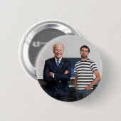 Je ontmoette President Joe Biden | Foto toevoegen Ronde Button 5,7 Cm (Voorkant /achterkant)