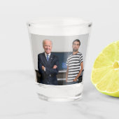 Je ontmoette President Joe Biden | Foto toevoegen Shot Glas (Voorkant)