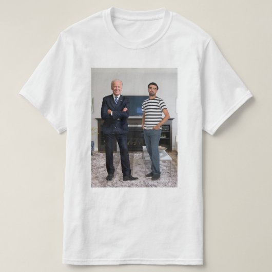 Je ontmoette President Joe Biden | Foto toevoegen T-shirt (Design voorkant)