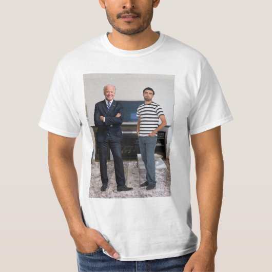 Je ontmoette President Joe Biden | Foto toevoegen T-shirt (Voorkant)
