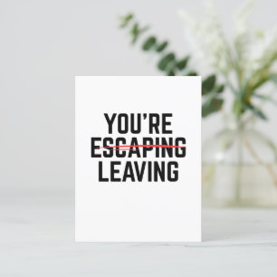 Je ontsnapt, collega laat geschenken achter briefkaart