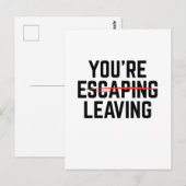 Je ontsnapt, collega laat geschenken achter briefkaart (Voorkant / Achterkant)