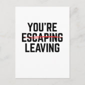 Je ontsnapt, collega laat geschenken achter briefkaart (Voorkant)