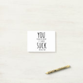 Je ontsnapt, laat post-it noten achter. post-it® notes (Op bureau)