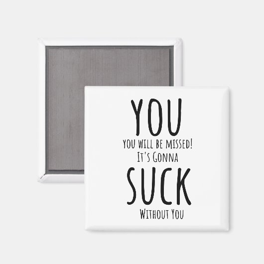 Je ontsnapt, vertrekt magneet (Voorkant / Achterkant)