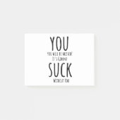 Je ontsnapt, vertrekt post-it® notes (Voorkant)