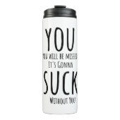 Je ontsnapt, vertrekt thermosbeker (Voorkant)