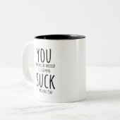 Je ontsnapt, vertrekt tweekleurige koffiemok (Voorkant links)