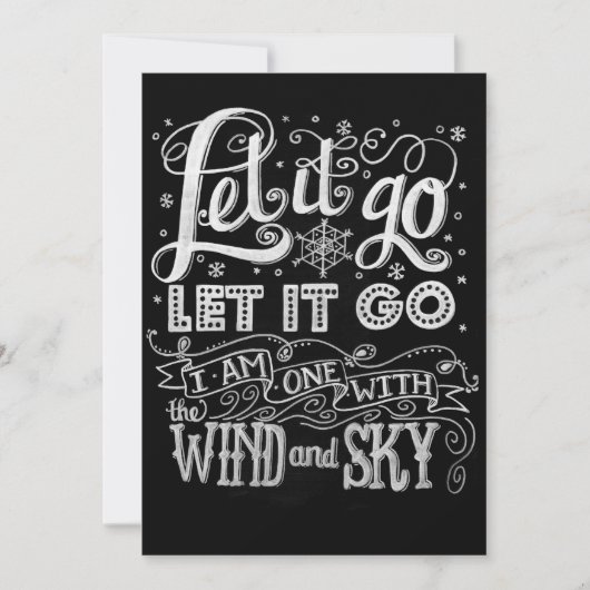 Je ontwerpt! Laat het kunstwerk invriezen Uitnodig Kaart (Voorkant)