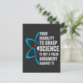 Je onvermogen om wetenschap te vatten is geen geld bedankkaart (Staand voorkant)
