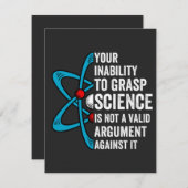 Je onvermogen om wetenschap te vatten is geen geld bedankkaart (Voorkant / Achterkant)