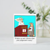 Je oordeel is klaar! briefkaart (Staand voorkant)