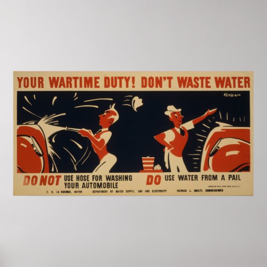 Je oorlogsplicht. Verspil geen WPA van het Water Poster (Voorkant)
