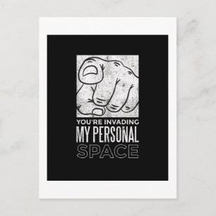 Je opent mijn persoonlijke ruimte grappige Teen Wo Briefkaart