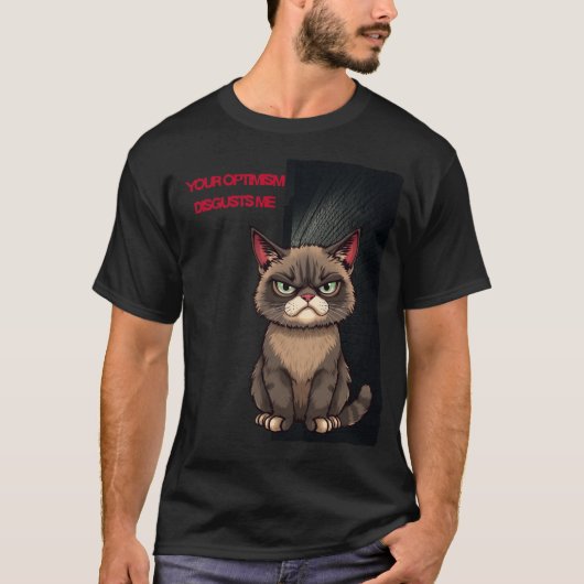 Je optimisme walgt me t-shirt (Voorkant)