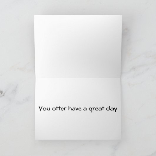 JE "OTTER" HEEFT EEN GELUKKIGE VERJAARDAG "TWEELIN KAART (Binnen)