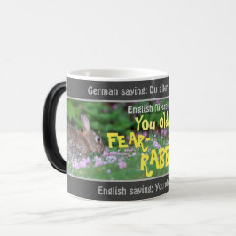 Je oude FEAR-RABBIT - gekke vertaald Duits! Magische Mok