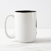 Je overdenkt het tweekleurige koffiemok (Links)