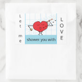 Je overladen met liefde: rechthoekige sticker (Tas)