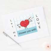 Je overladen met liefde: rechthoekige sticker (Envelop)