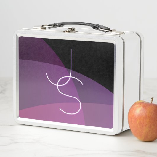 Je overlappende initialen | Modern paars & roze (In situ)