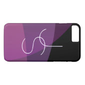 Je overlappende initialen | Modern paars & roze Case-Mate iPhone Case (Achterkant (Horizontaal))