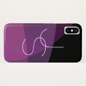 Je overlappende initialen | Modern paars & roze Case-Mate iPhone Case (Achterkant (horizontaal))