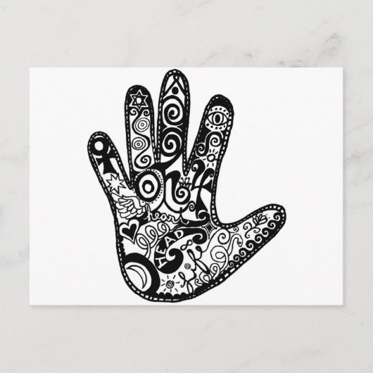 JE PALM LEZEN BRIEFKAART (Voorkant)