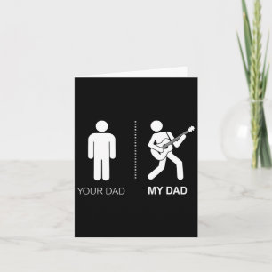 Je Papa Mijn Papa Gitarist Artiest B Gitaar Vader Kaart