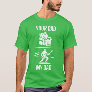 Je Papa Mijn Papa Gitarist Kunstenaar Basgitaar Pa T-shirt