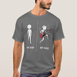 Je Papa Mijn Papa Grappige Bassgitaar Liefhebber M T-shirt