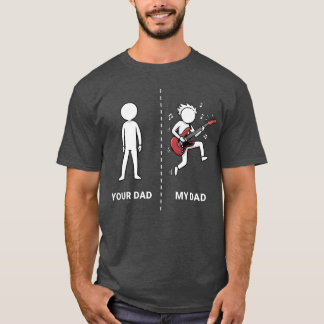 Je Papa Mijn Papa Grappige Bassgitarist Muzikant S T-shirt
