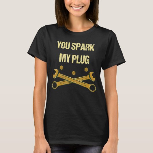 Je parkeert mijn plug-mechanische Humor auto's T-shirt (Voorkant)